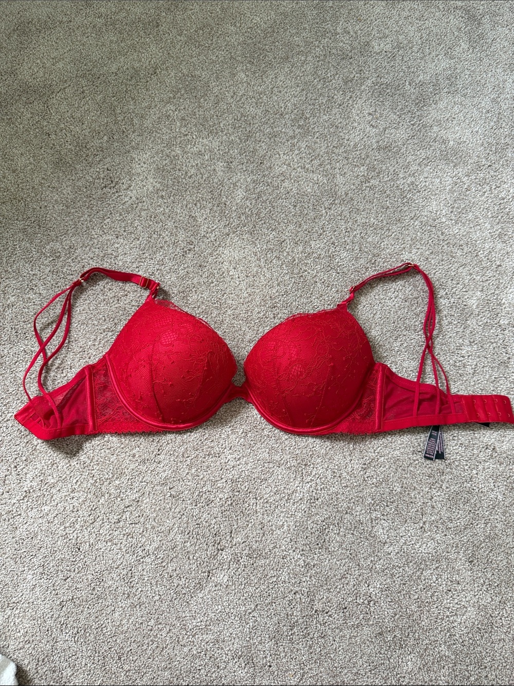 Victoria's Secret Red Lace Push-Up Bra